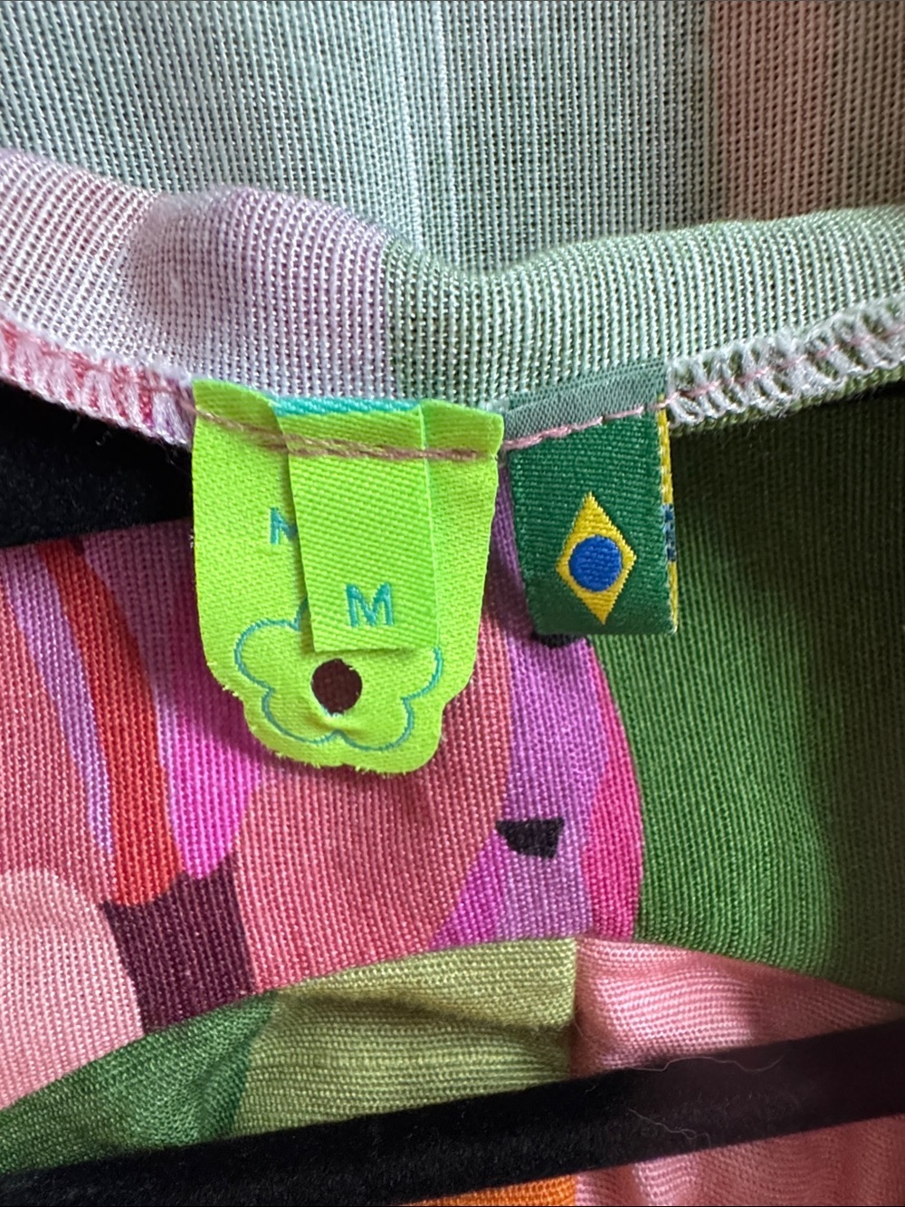 NWOT Farm Rio Tropicalist Pink/Green Lightweight Linen/Viscose Blazer Jacket - Picture 10 of 13